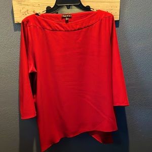 Burgundy blouse- size M - 3/4 sleeve
